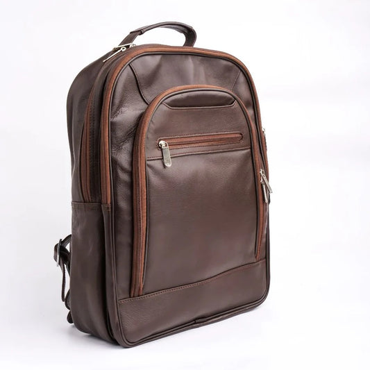 ISLAMABAD BACKPACK Voyager's Spacious Backpack Leather Lifetime Backpack Brown