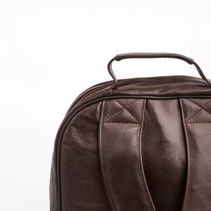 ISLAMABAD BACKPACK Voyager's Spacious Backpack Leather Lifetime Backpack Brown