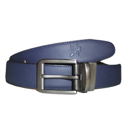 ISLAMABAD BELT Reversible 2 in 1 Leather Belt Double Sided Black And Blue Formal Leather Belt.