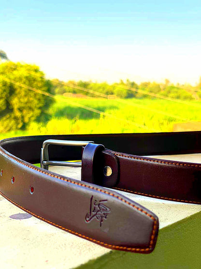 PESHAWAR BELT Decent And Formal Leather Belt Brown