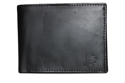 MULTAN WALLET Modern Leather Wallet Tri-Fold Leather Wallet Standard Size Jet Black