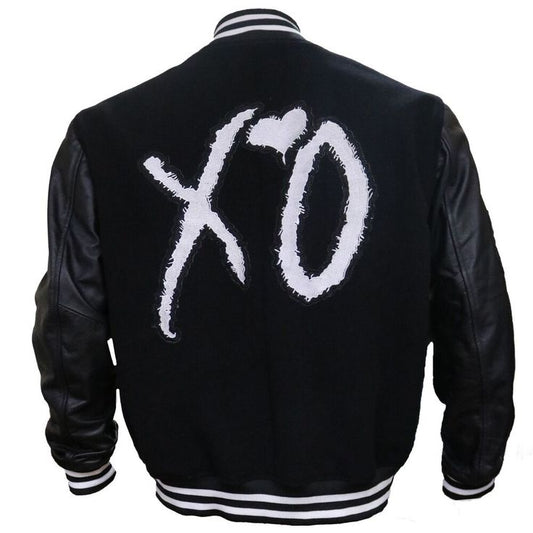 MANDI BAHUDDIN JACKET Genuine Leather & Wool XO Varsity Jacket For Men