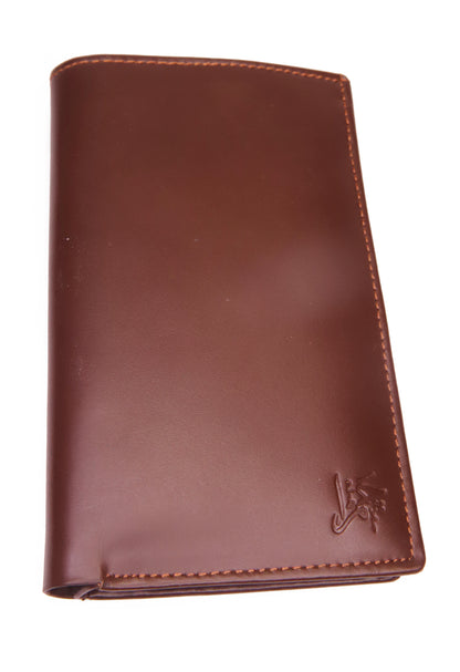 ABBOTTABAD WALLET Versatile Leather Long Wallet All Purpose Long Leather Wallet Brown