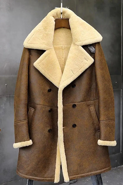 SUKKUR Coat-Genuine Leather Long Coat With Fur Inner Long Coat  UNISEX