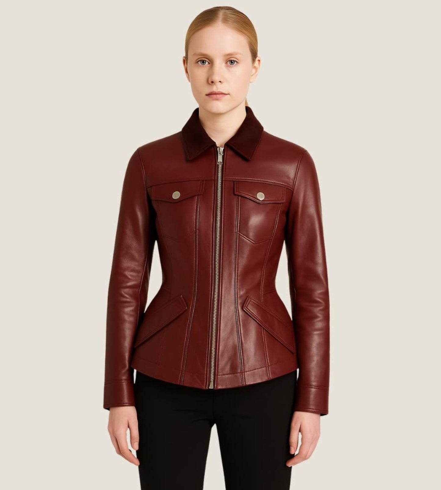 SHER KOT JACKET Genuine Leather Blazer Style Jacket For Women