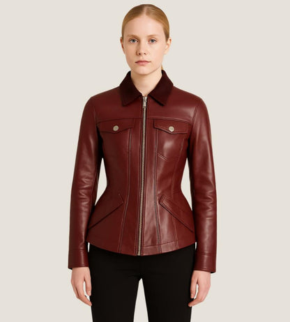 SHER KOT JACKET Genuine Leather Blazer Style Jacket For Women