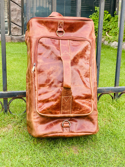 CHINIOT CONVERTIBLE BACKPACK, LEATHER 2 in 1 Duffle Bag.