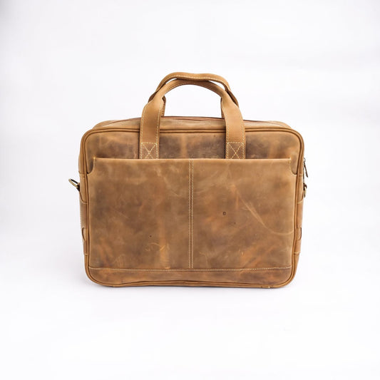 KASUR BAG, Leather Laptop Bag Crafted From Vintage Cow Leather