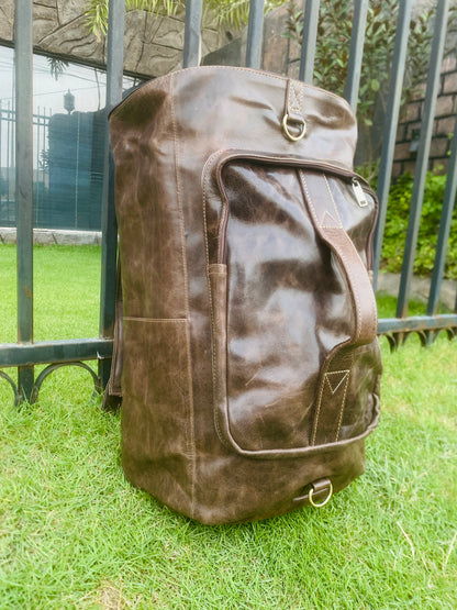 CHINIOT CONVERTIBLE BACKPACK, LEATHER 2 in 1 Duffle Bag.