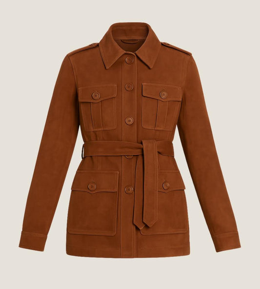 SULTAN PUR JACKET Genuine Leather Long Coat Style Jacket For Women