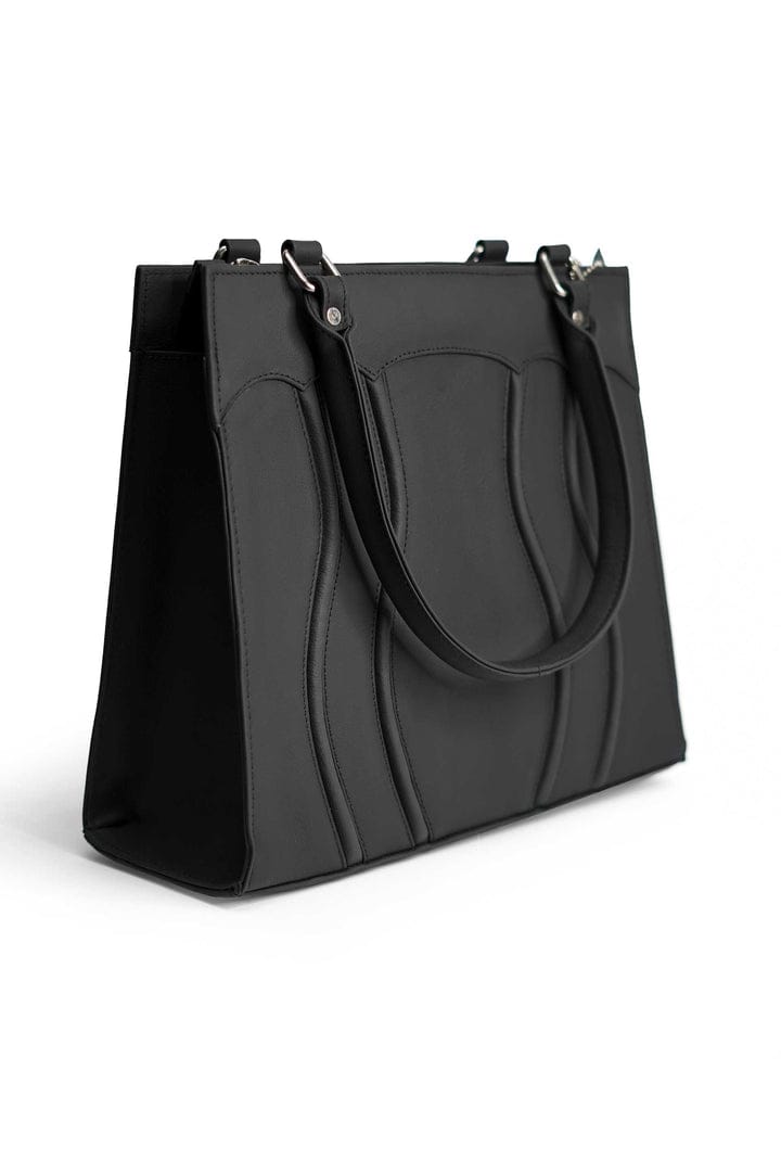 SUKKUR HANDBAG Ladies Leather Black Handbag Blushing Beauty Black Handbag for the Modern Woman