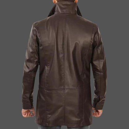 SAIDAL JACKET Genuine Leather Long Coat Style Jacket For Men