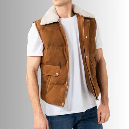SAID REHMAN LEATHER WEST Genuine Leather Biker Style West For Men