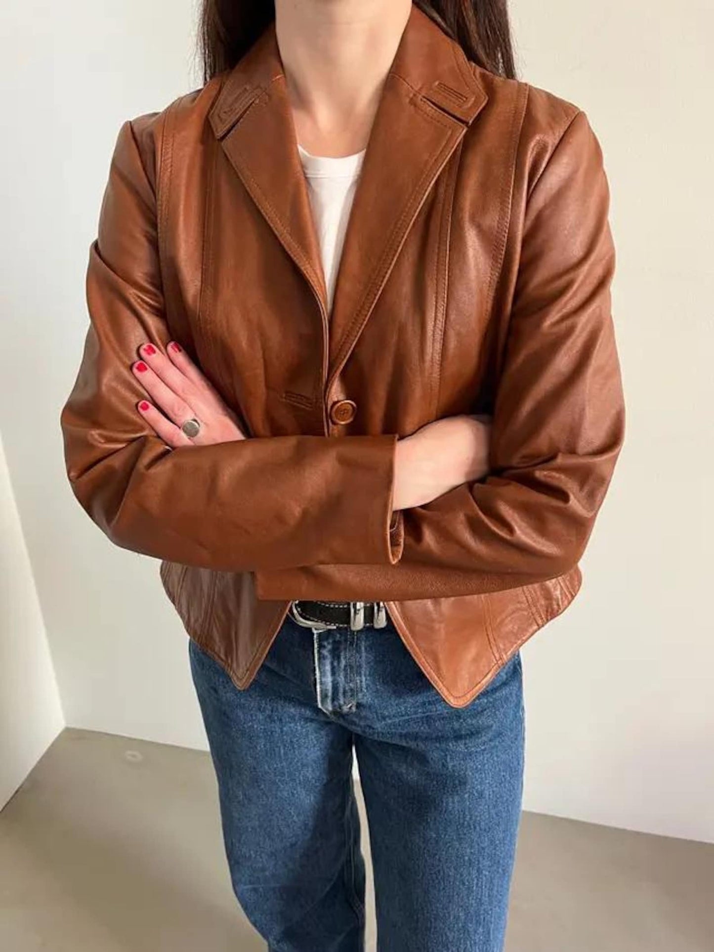 MIRPUR KHAS JACKET Genuine Leather Blazer Style Jacket For Women