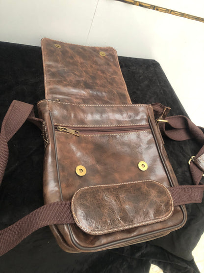 DUNYAPUR BAG Leather Crossbody Bag-UNISEX