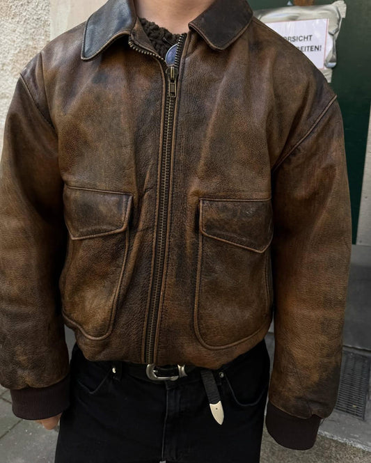 KOT KHUDA BUX JACKET Genuine Leather Oversize Jacket For Men