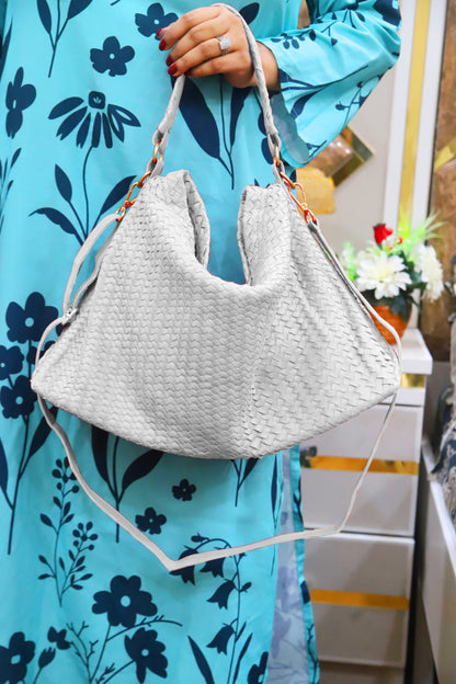 CHAKWAL BAG Handwoven Genuine Leather Ladies Tote Bag, Women's Hobo Bag And Shoulder Bag